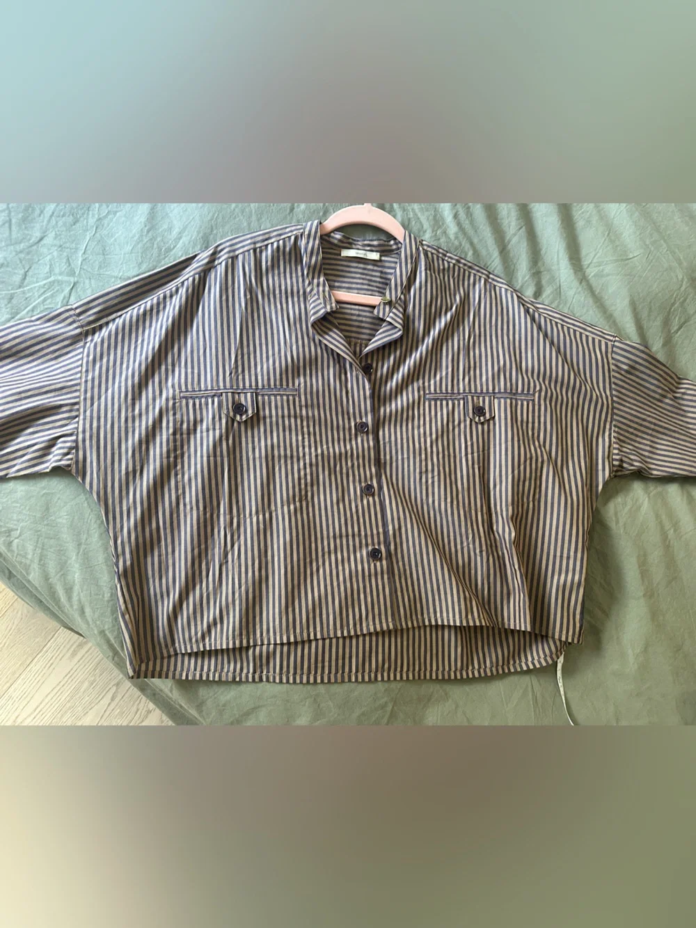 NWOT Sessùn Women’s Orregia Blouse in Purple and Beige